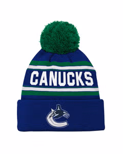 Adidas S25 Jacquard Cuffed Pom Canucks Junior Cepure