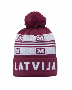 CCM S25 FLAG POM JAQUARD Latvia Senior Шапка