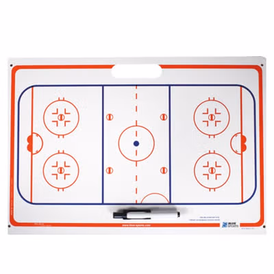 Blue Sports Hockey Suction Cup Coach Board 40cm x 61cm Тактическая доска
