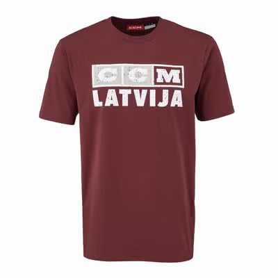 CCM S25 FLAG Tee Latvia Senior T-krekls